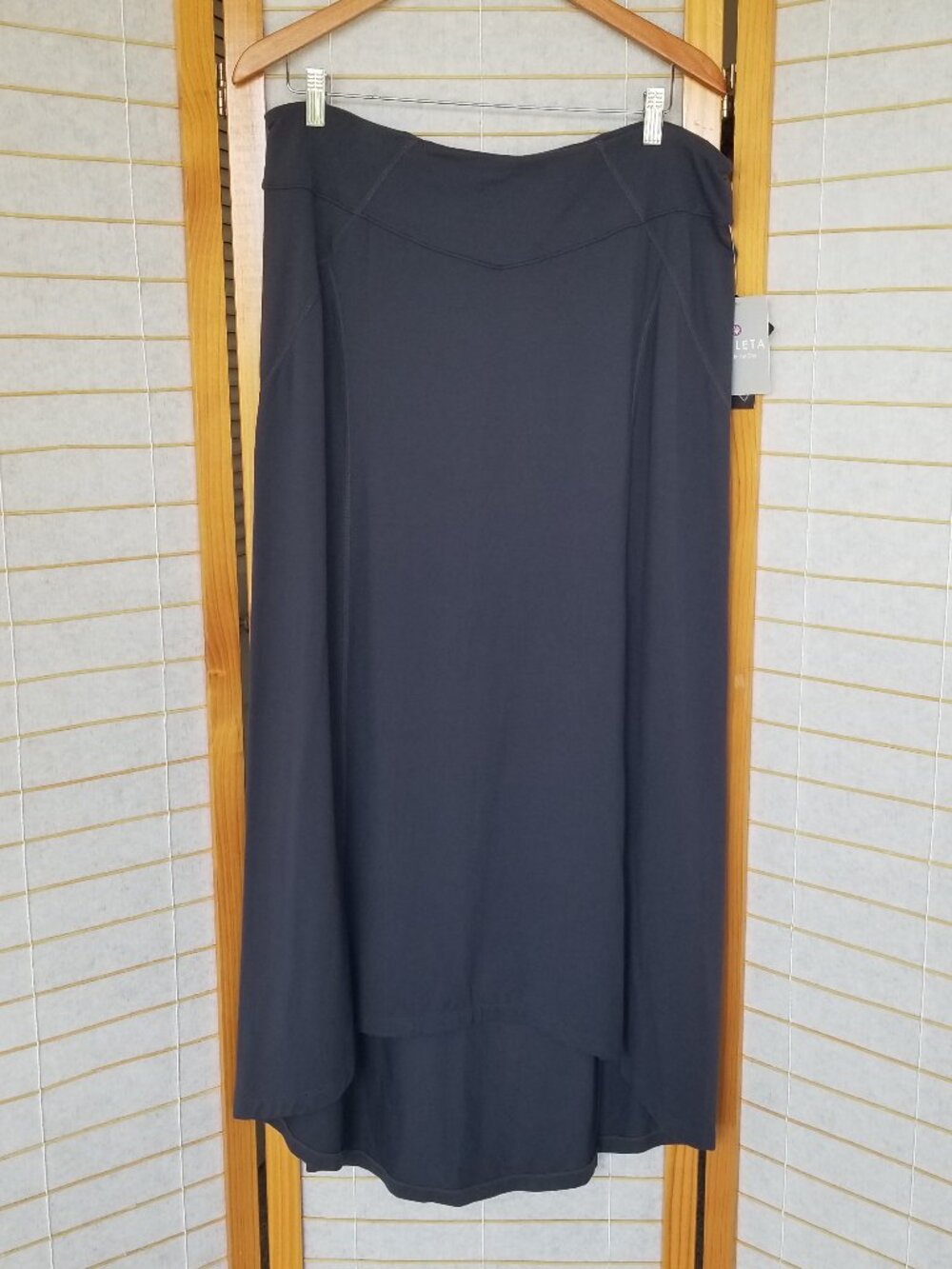 Athleta Thrones High Low Maxi Skirt In Steel Gray NWT Size XL